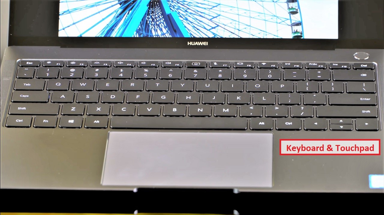 Huawei MateBook X Pro Keyboard and Trackpad