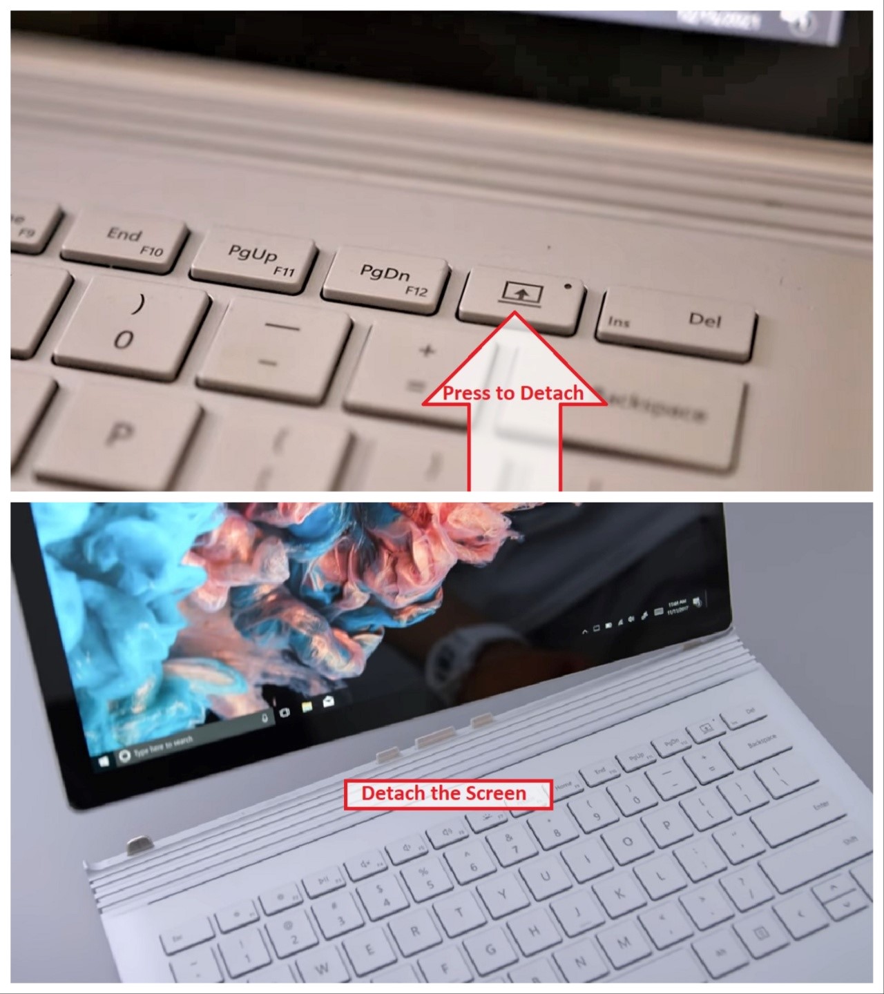 Microsoft Surface Book 2 Laptop Detach