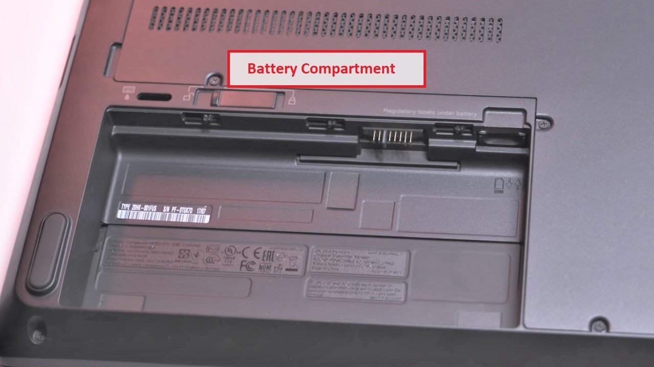 Lenovo Thinkpad P71 Battery Compartment