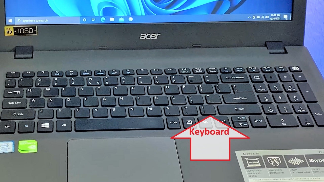 Acer Aspire E15 Keyboard