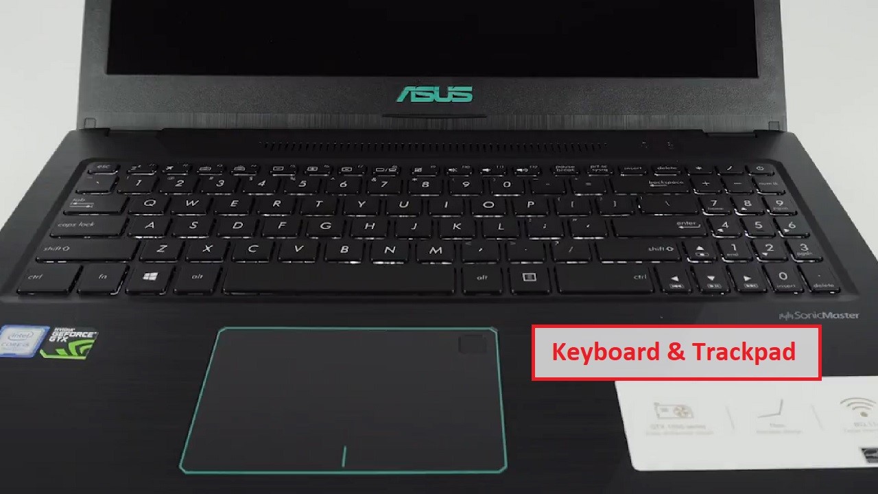 Asus Vivobook K570UD Keyboard and Trackpad