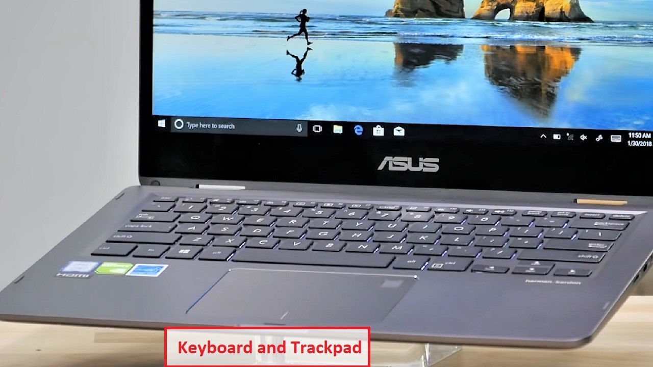 Asus ZenBook Flip 14 UX461FN Keyboard and Trackpad