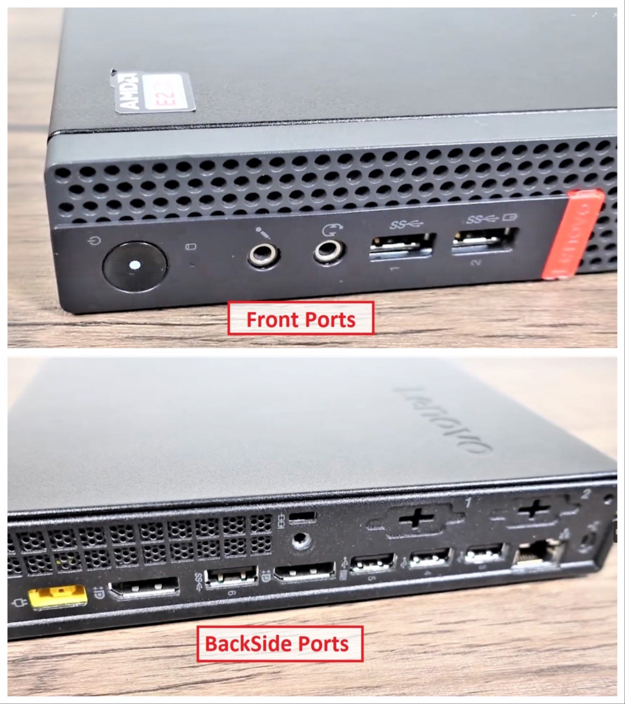 Lenovo Thinkcentre M625Q Front Ports