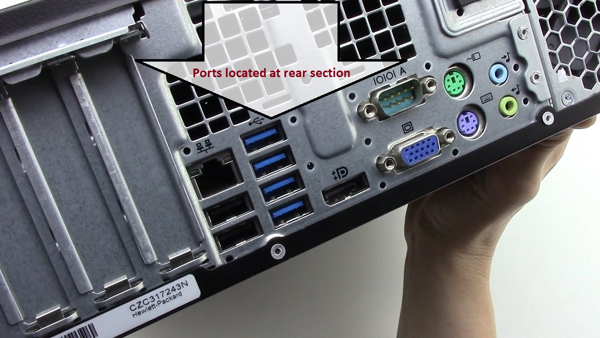 HP Compaq Pro 6300 Rear Ports