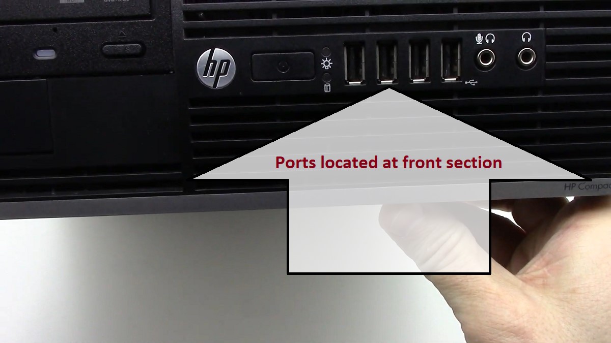 HP Elite 6300 SFF Desktop Front Ports