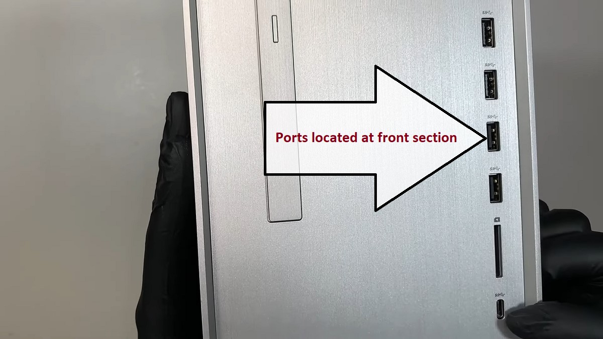 HP Pavilion TP01 Desktop Front Ports