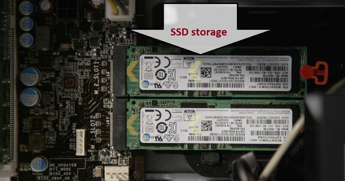 Lenovo ThinkStation P520c SSD Storage