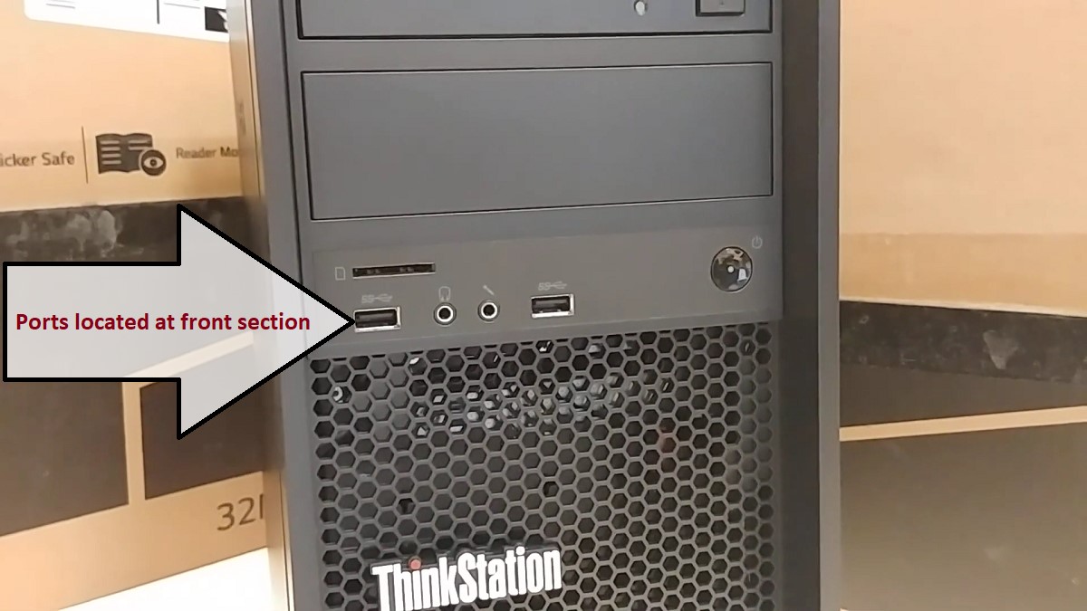 Lenovo ThinkStation P520c Front Ports