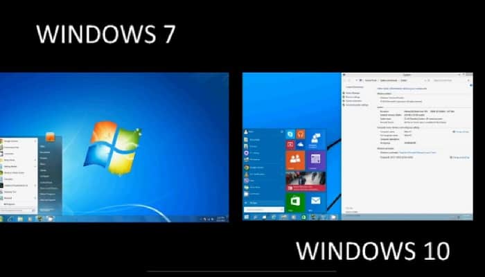 Differences between Windows 7 and Windows 10