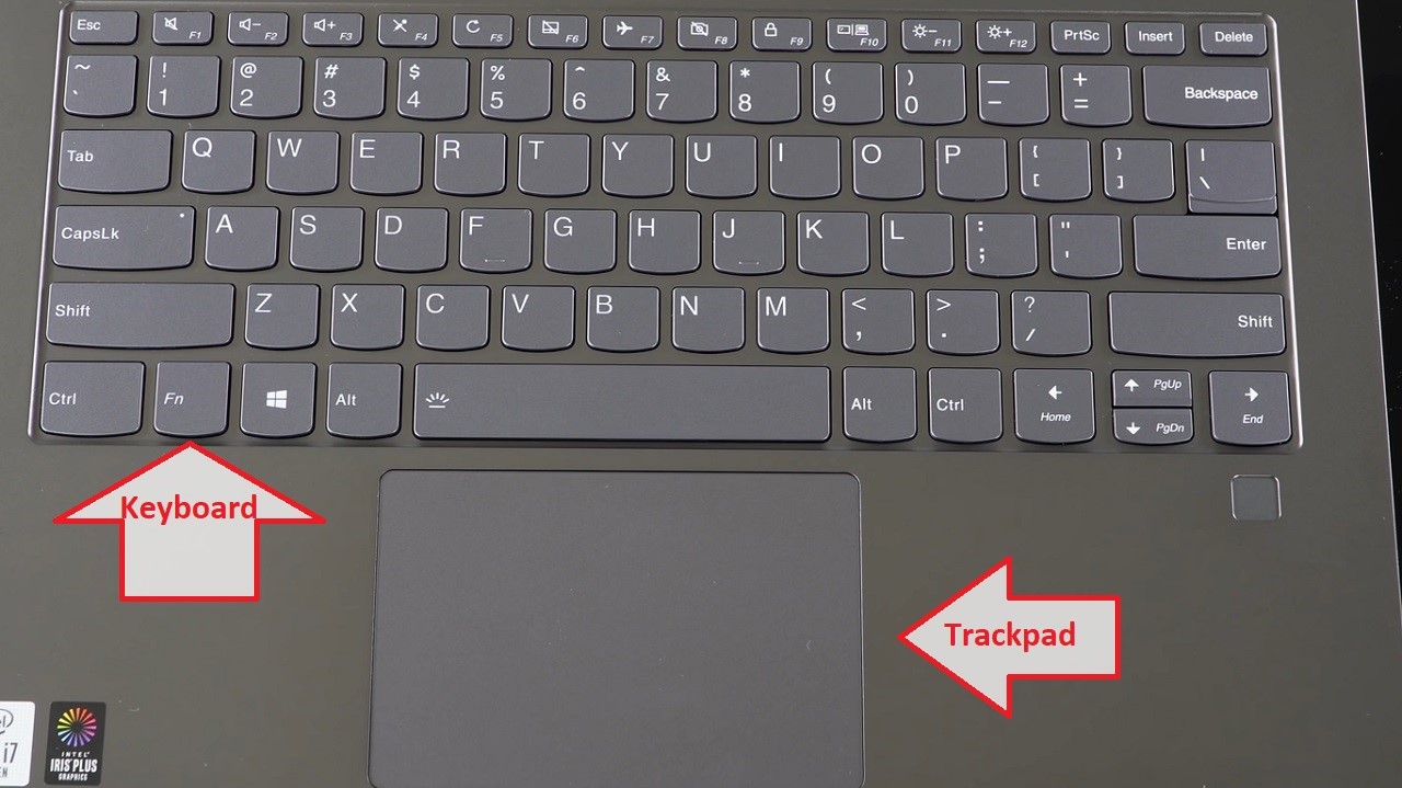 Lenovo Yoga C940 Keyboard and Trackpad