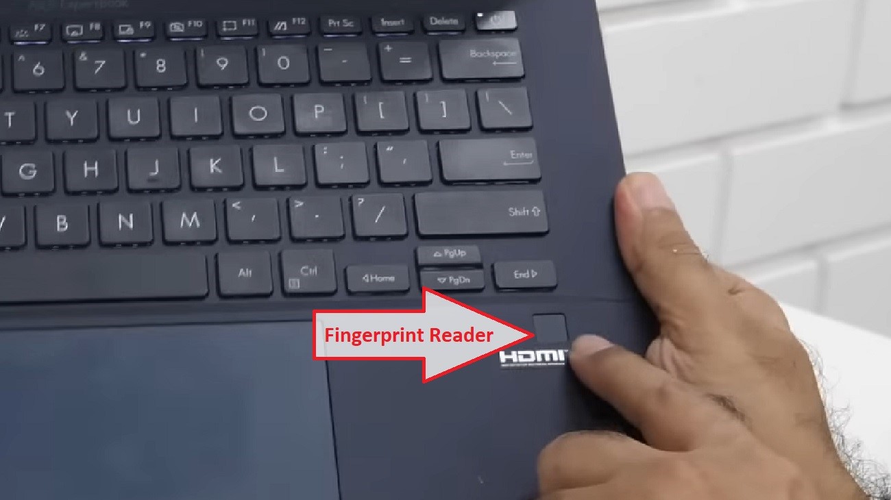 Asus ExpertBook B9450 Fingerprint Reader