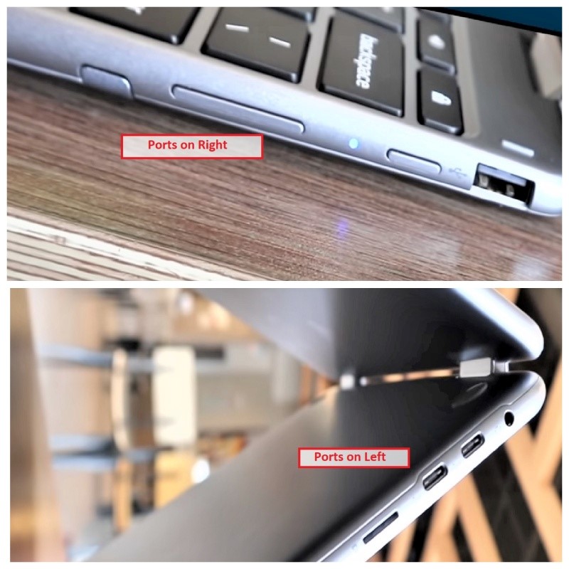 Samsung Plus 2-in-1 Chromebook Ports