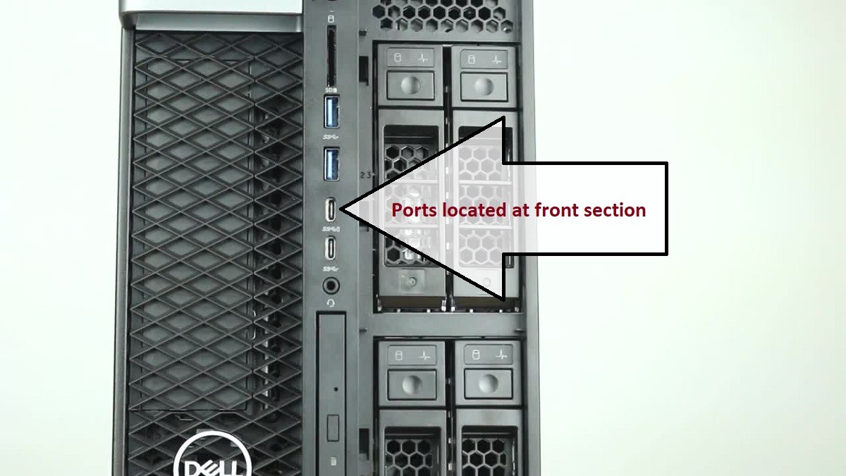 Dell Precision T7820 Desktop Front Ports