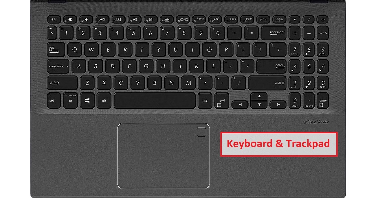 Asus VivoBook F512FA Laptop Keyboard and Trackpad