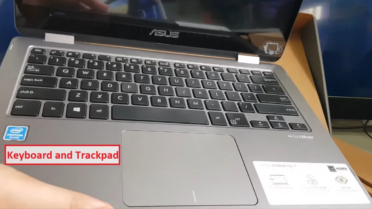 Asus VivoBook Flip J401MA Laptop Keyboard and Trackpad