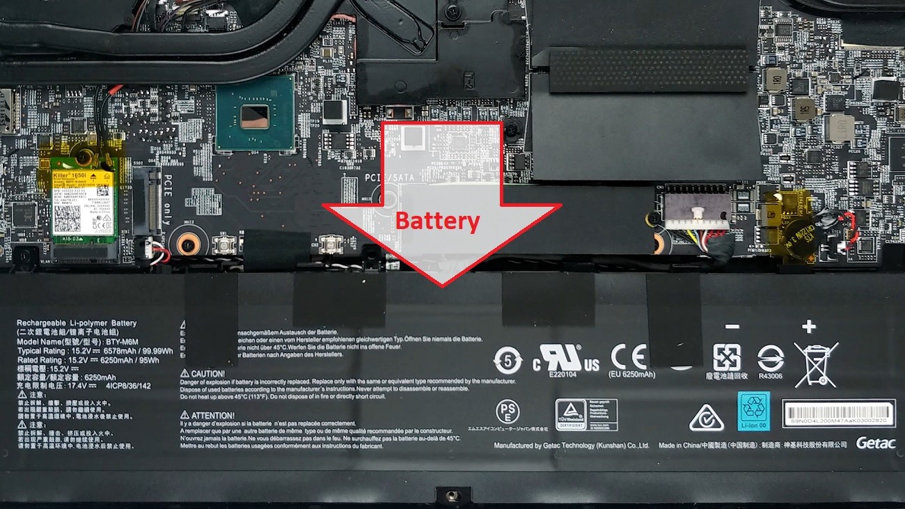 MSI GS66 Stealth 10SE Laptop Battery