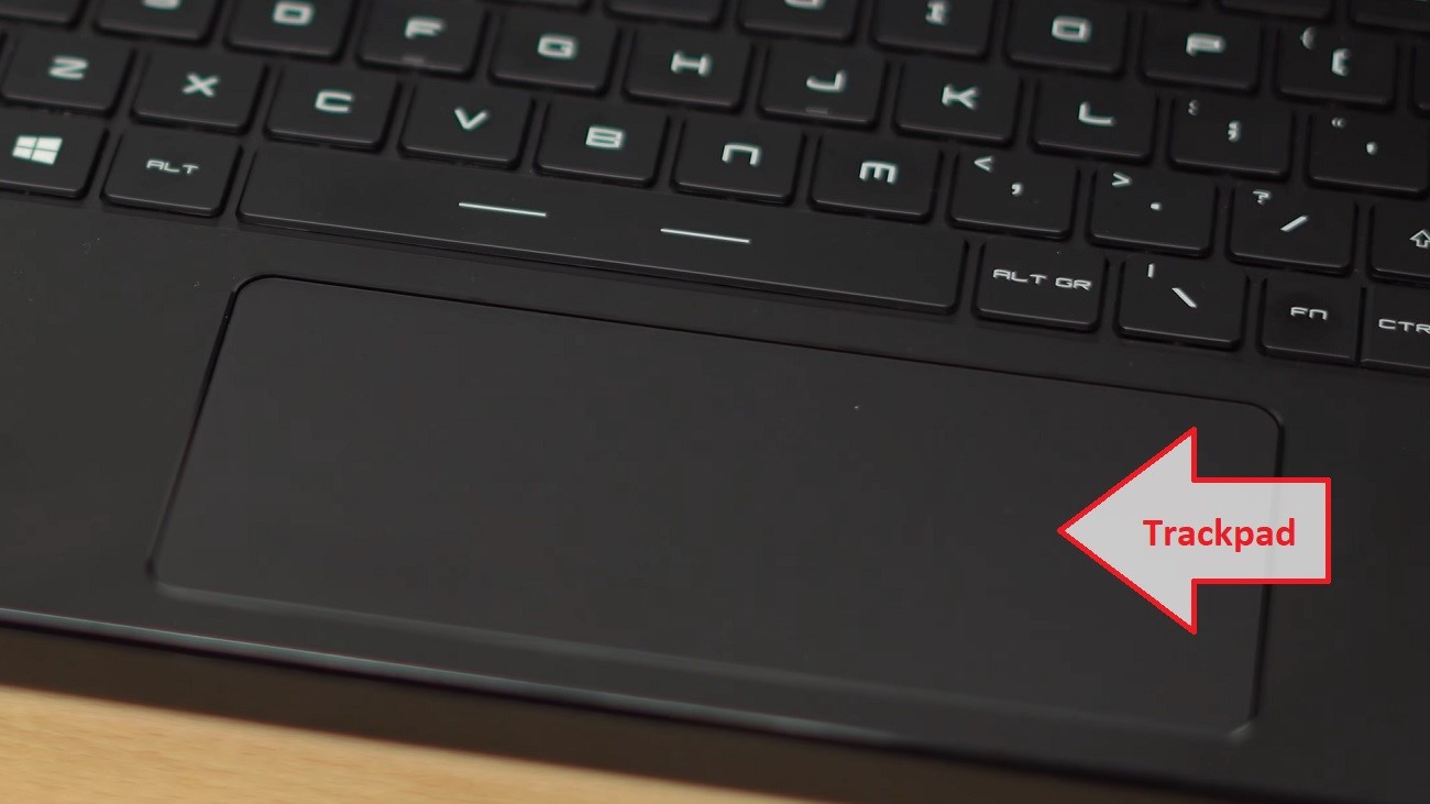 MSI GS66 Stealth 10SE Laptop Trackpad