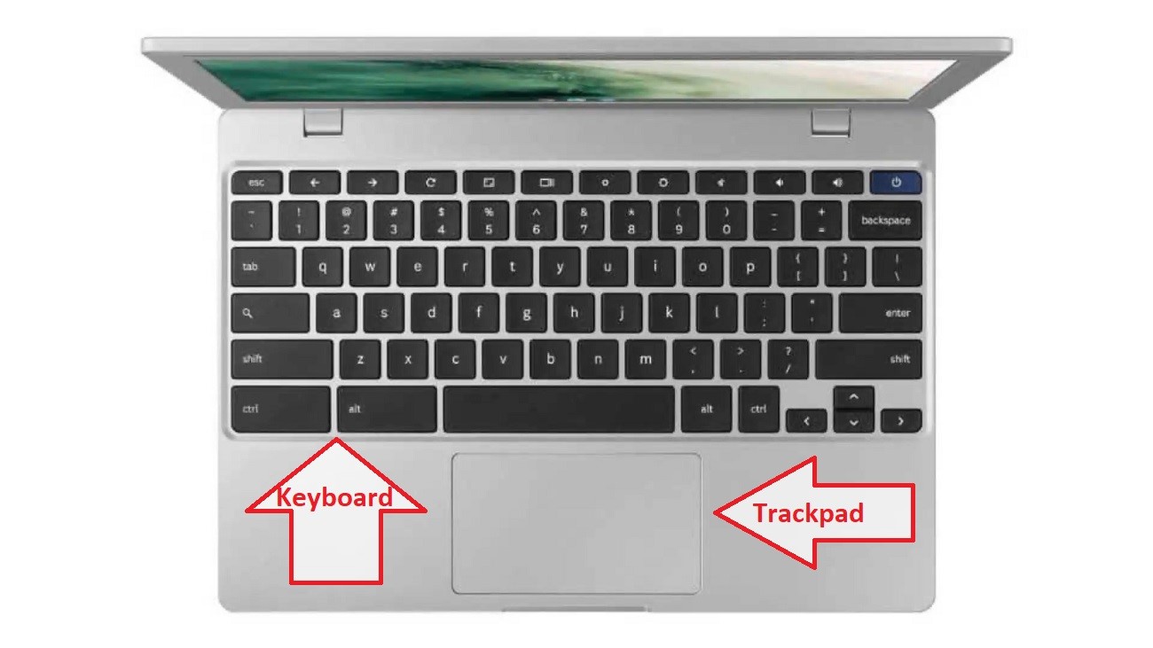 Samsung Chromebook 4 Keyboard and Trackpad
