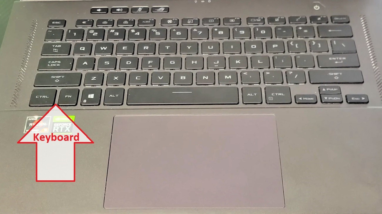 Asus ROG Zephyrus G15 Gaming Laptop Keyboard