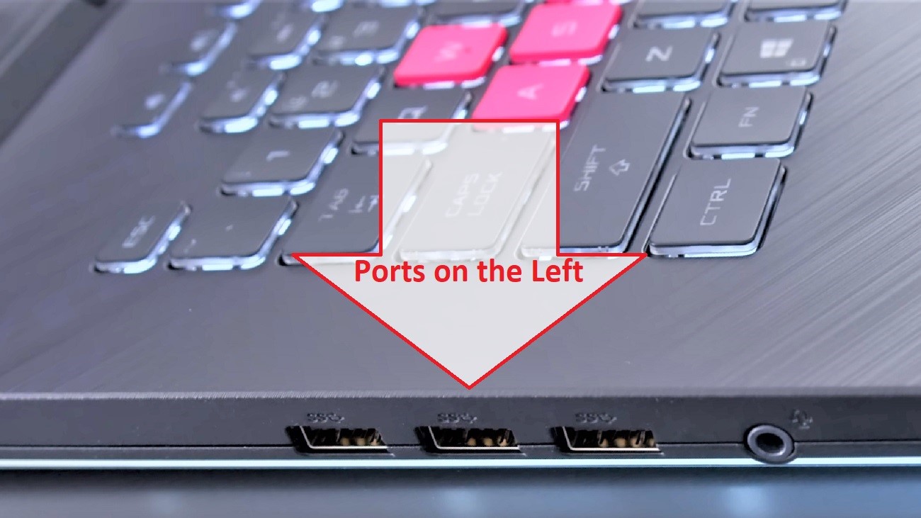 Asus ROG Strix G15 Gaming Laptop Left Ports