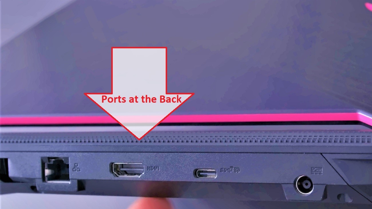 Asus ROG Strix G15 Gaming Laptop Back Ports