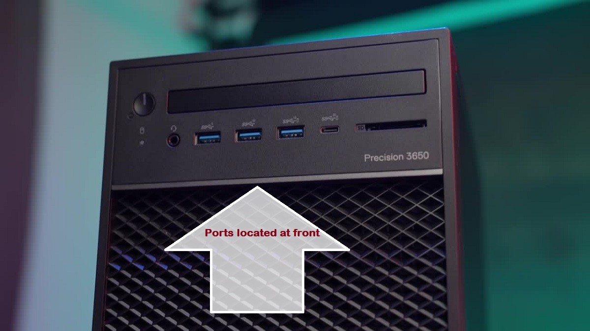 Dell Precision 3650 Workstation Desktop Front Ports