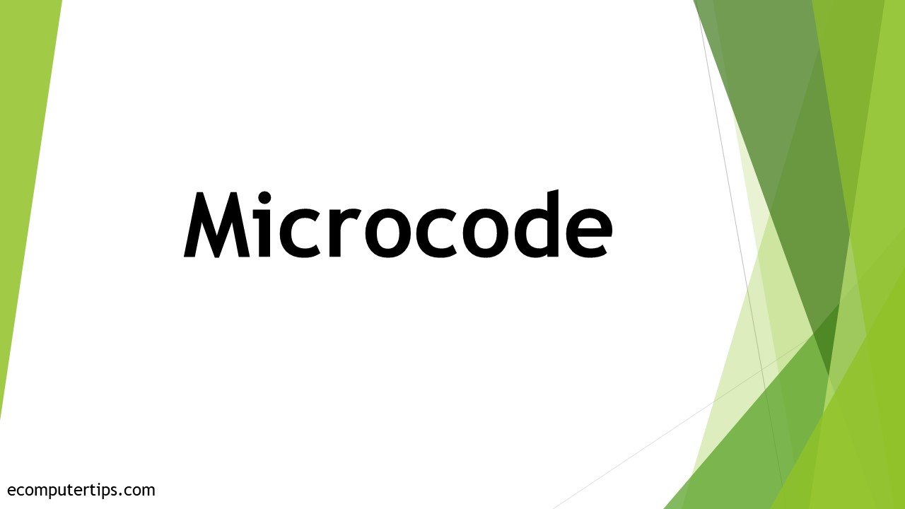 What is Microcode