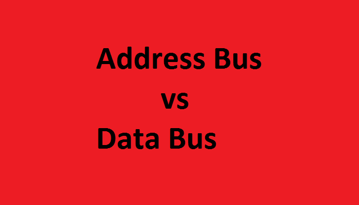 Differences Between Address Bus and Data Bus