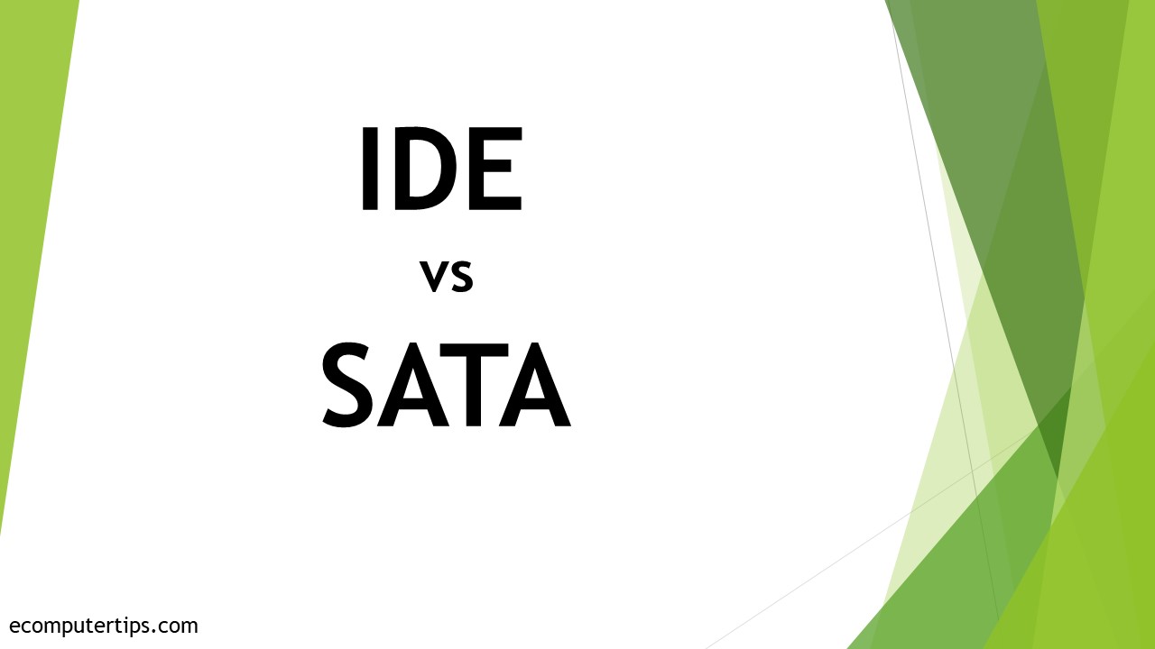 Differences Between IDE and SATA