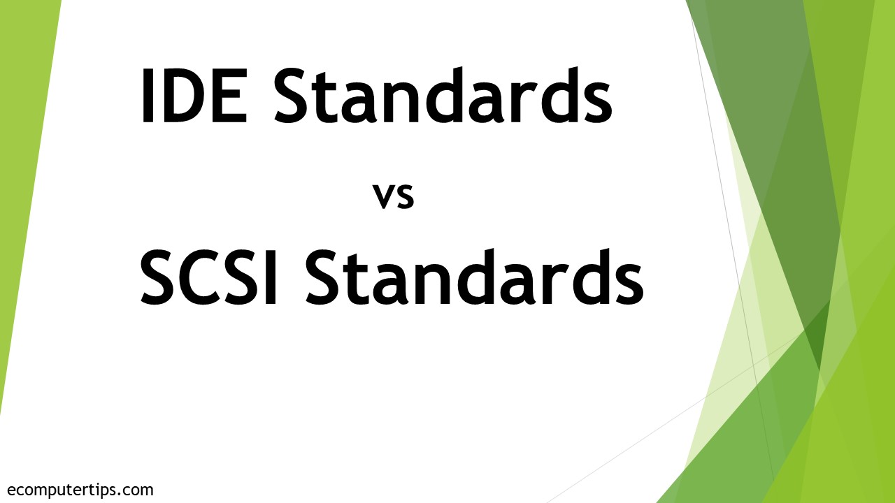 Differences Between IDE and SCSI Standards