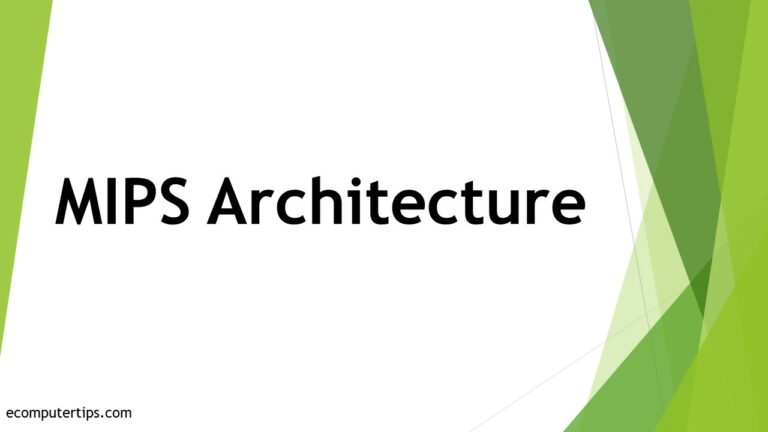 What is MIPS Architecture