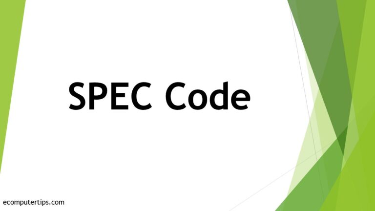 What is SPEC Code