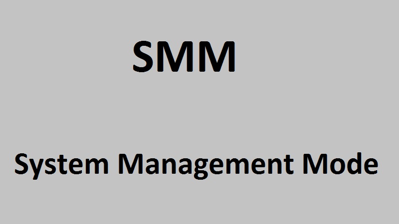 What is System Management Mode