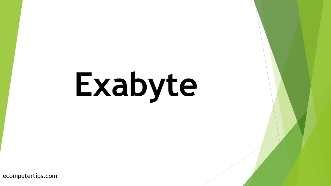 What is Exabyte
