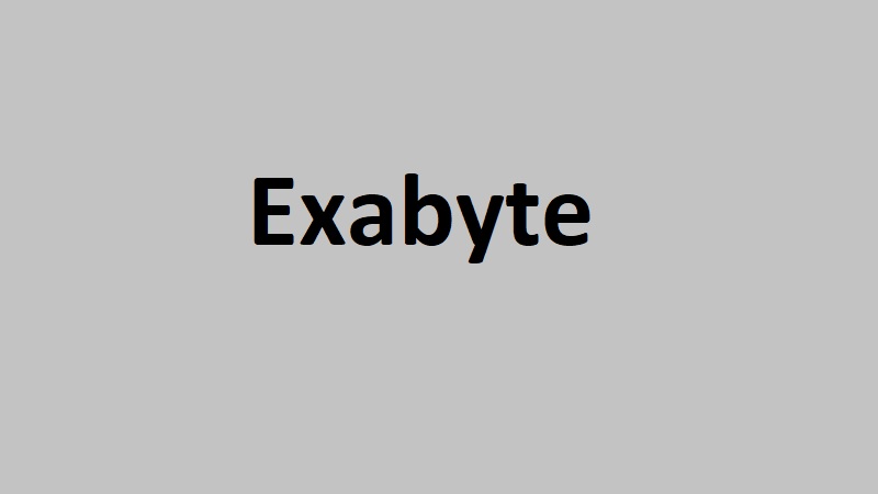 What is Exabyte