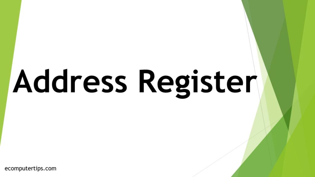 What is Address Register