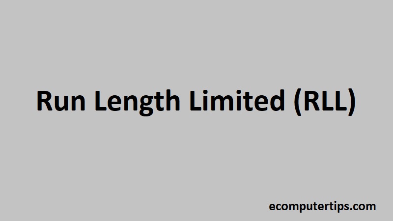 What is Run Length Limited