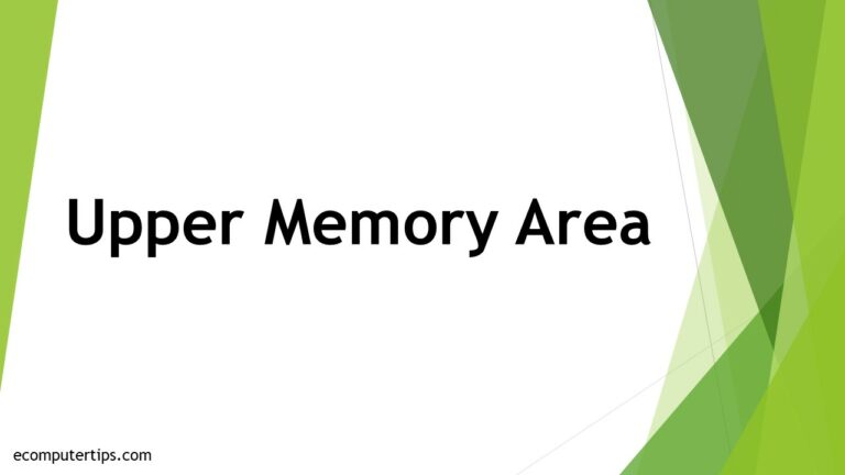 What is Upper Memory Area