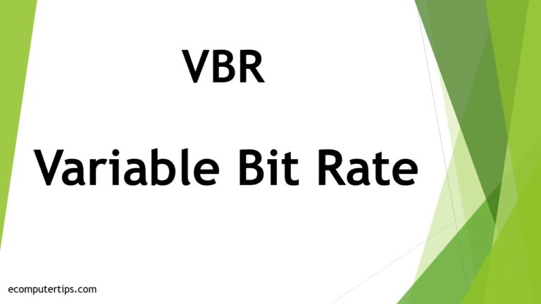 What is Variable Bit Rate (VBR)