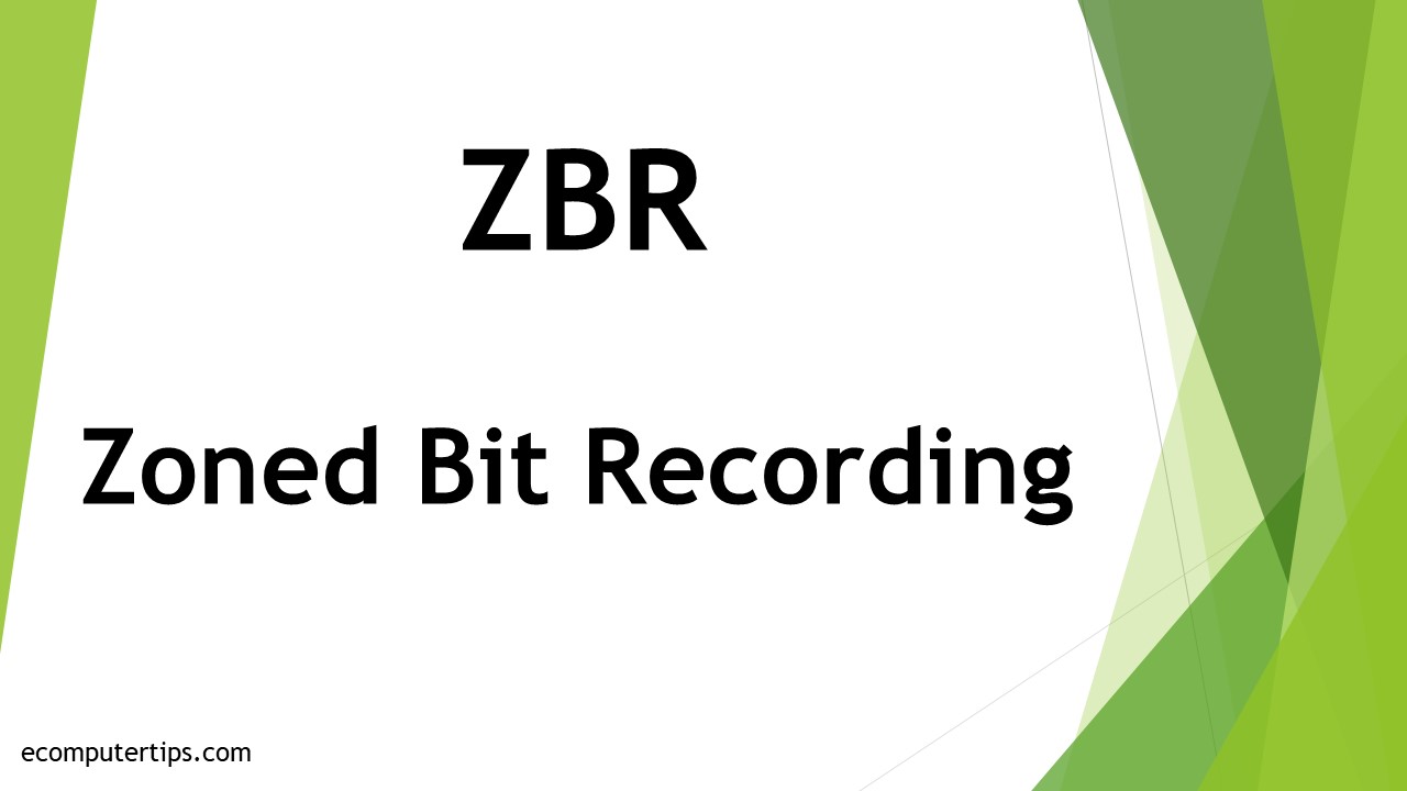 What is Zoned Bit Recording (ZBR)