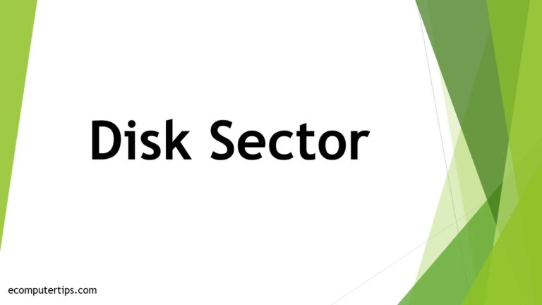 What is a Disk Sector