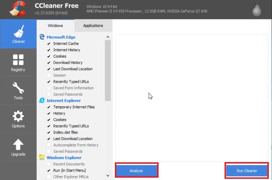 Launch CCleaner