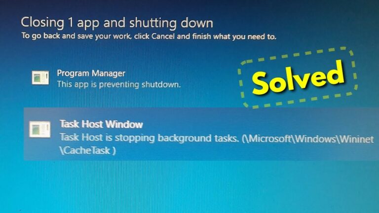 How to Fix Task Host Window Preventing Shutdown