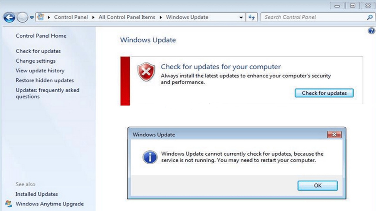Windows Update Service Turning Off