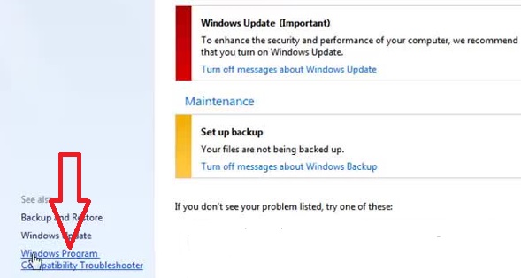 Windows Program Compatibility troubleshooter