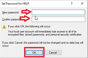 Type in the New password