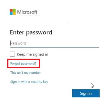 click on Forgot password