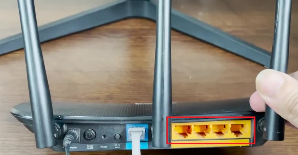 Ethernet ports on the router