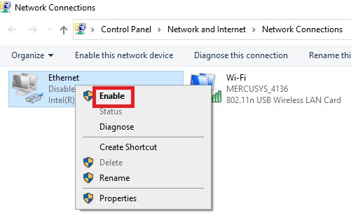 Ethernet enable