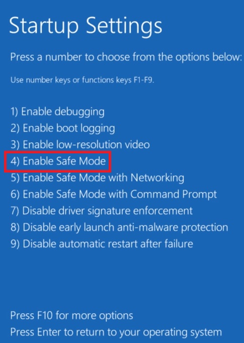 enable Safe Mode